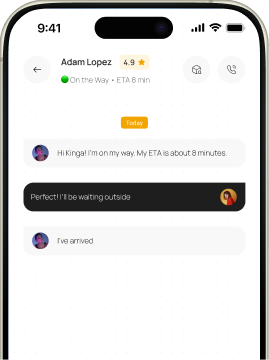 Track - right app screen